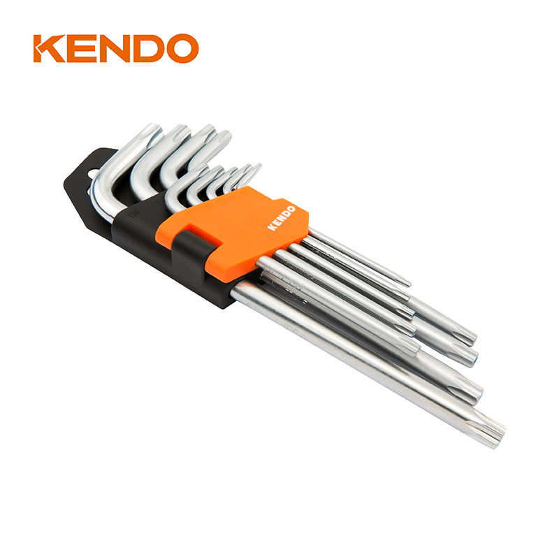 Juego de llaves Torx de bola con brazo largo de 9 piezas